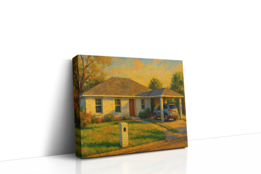 Mockup of 3605 Wagon Wheel Ln, Brownwood, TX 76801 oil painting on canvas