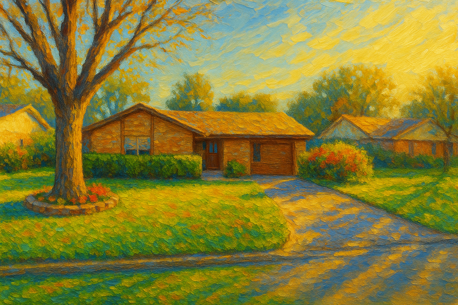 Oil painting of 3606 Arrowhead Dr, Brownwood, TX 76801