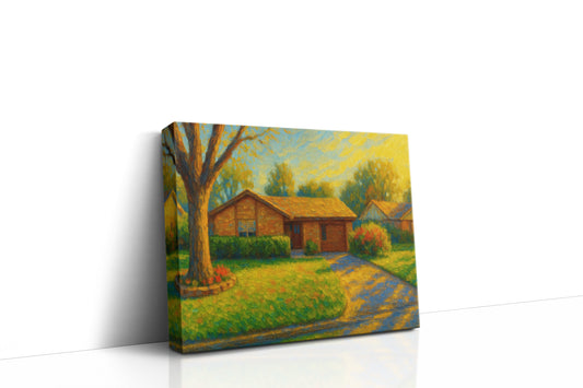 Mockup of 3606 Arrowhead Dr, Brownwood, TX 76801 oil painting on canvas