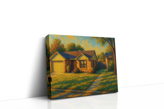 Mockup of 3607 Arrowhead Dr, Brownwood, TX 76801 oil painting on canvas