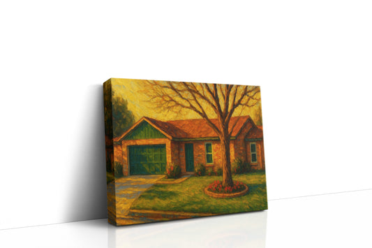 Mockup of 3607 Surrey Ln, Brownwood, TX 76801 oil painting on canvas