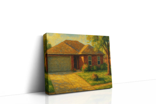Mockup of 3607 Wagon Wheel Ln, Brownwood, TX 76801 oil painting on canvas