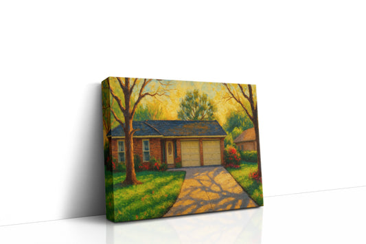 Mockup of 3608 Arrowhead Dr, Brownwood, TX 76801 oil painting on canvas