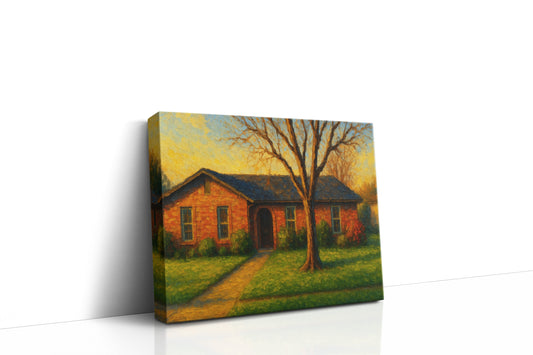 Mockup of 3609 Arrowhead Dr, Brownwood, TX 76801 oil painting on canvas