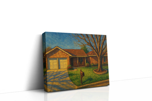 Mockup of 3609 Surrey Ln, Brownwood, TX 76801 oil painting on canvas