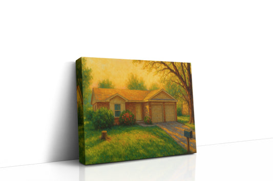 Mockup of 3610 Arrowhead Dr, Brownwood, TX 76801 oil painting on canvas