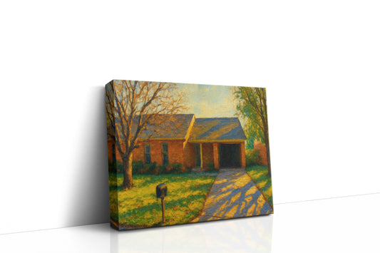 Mockup of 3610 Surrey Ln, Brownwood, TX 76801 oil painting on canvas