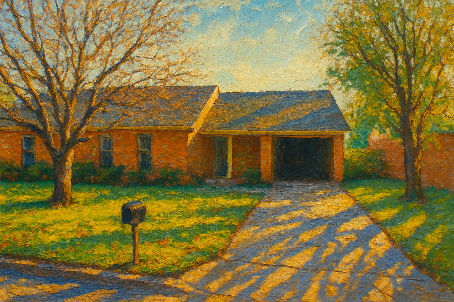 Oil painting of 3610 Surrey Ln, Brownwood, TX 76801