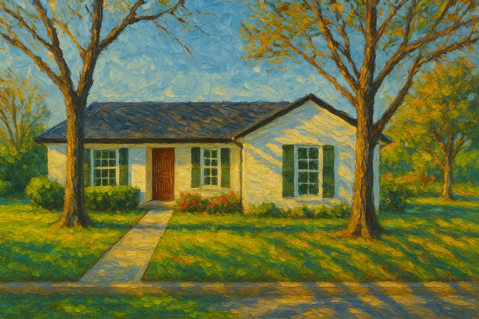 Oil painting of 3611 Arrowhead Dr, Brownwood, TX 76801