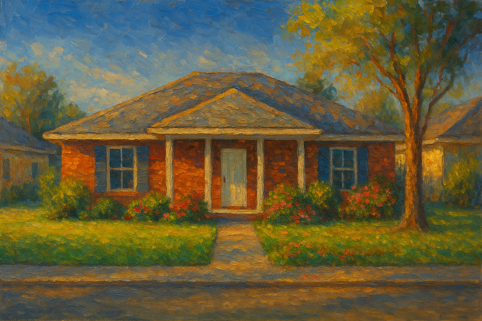 Oil painting of 3611 Wagon Wheel Ln, Brownwood, TX 76801