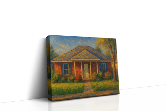 Mockup of 3611 Wagon Wheel Ln, Brownwood, TX 76801 oil painting on canvas