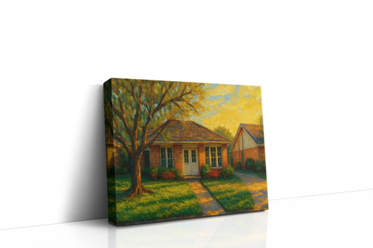 Mockup of 3612 Surrey Ln, Brownwood, TX 76801 oil painting on canvas