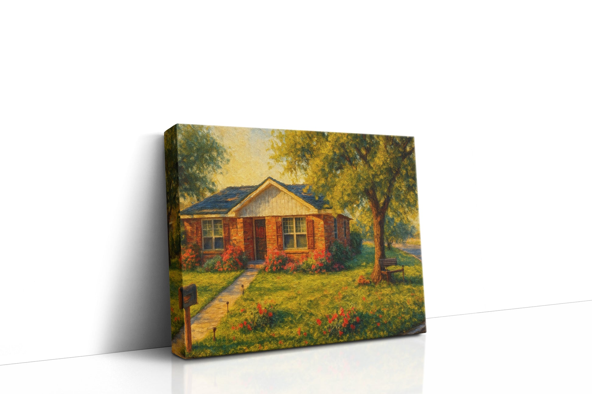 Mockup of 3613 Surrey Ln, Brownwood, TX 76801 oil painting on canvas