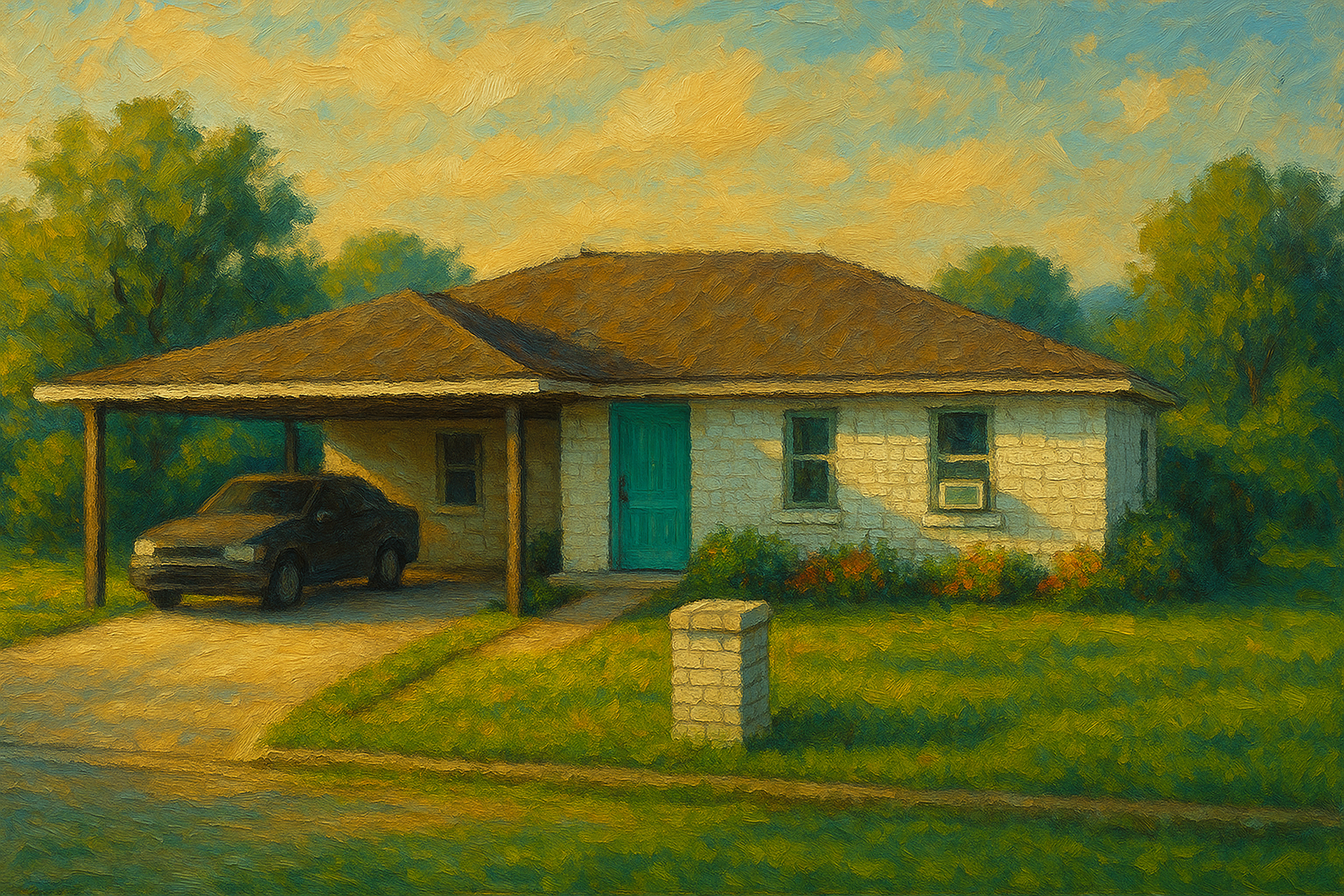 Oil painting of 3613 Wagon Wheel Ln, Brownwood, TX 76801