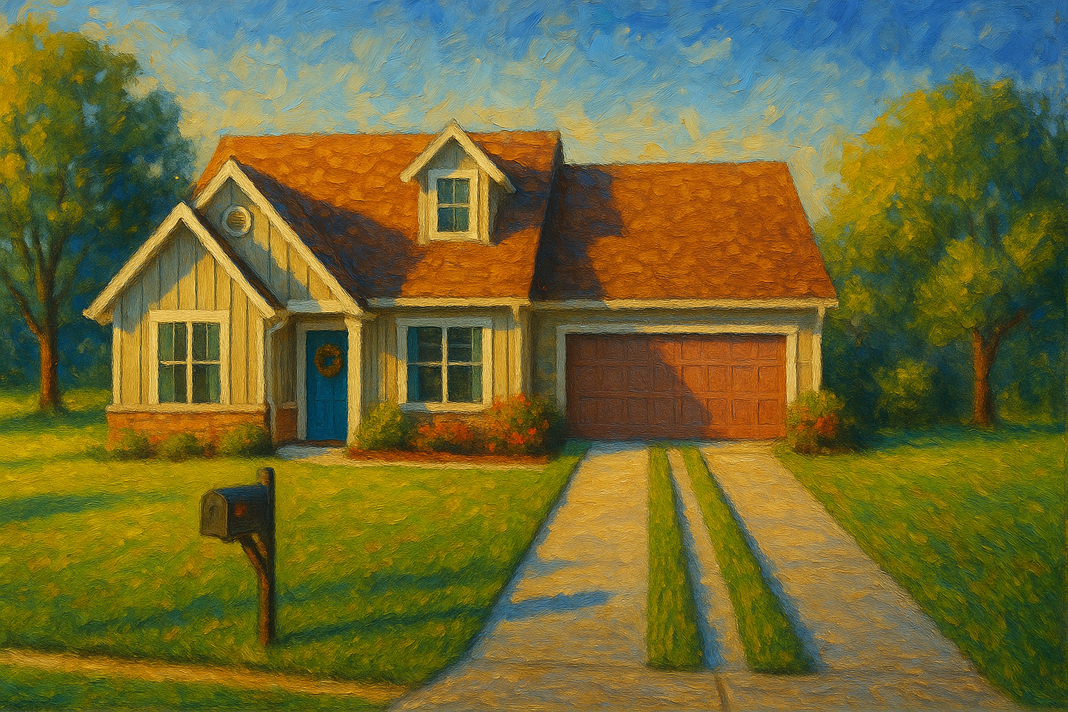 Oil painting of 3801 Duckhorn Dr, Brownwood, TX 76801