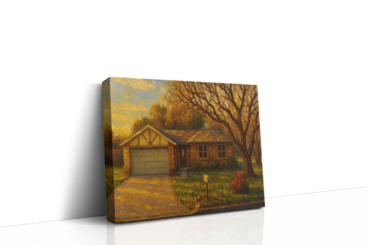 Mockup of 4001 9th St, Brownwood, TX 76801 oil painting on canvas