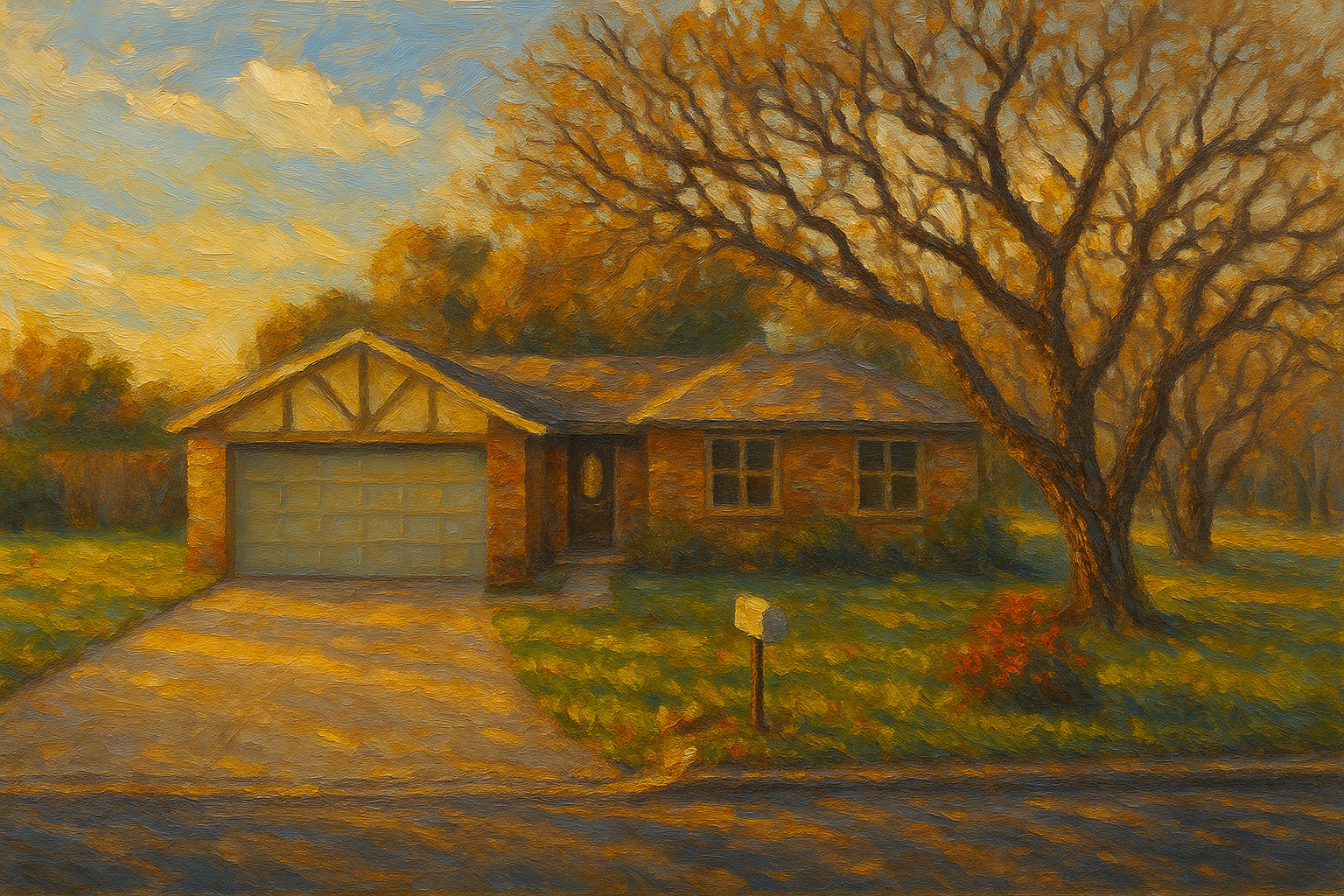 Oil painting of 4001 9th St, Brownwood, TX 76801