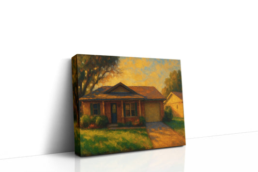 Mockup of 4003 9th St, Brownwood, TX 76801 oil painting on canvas