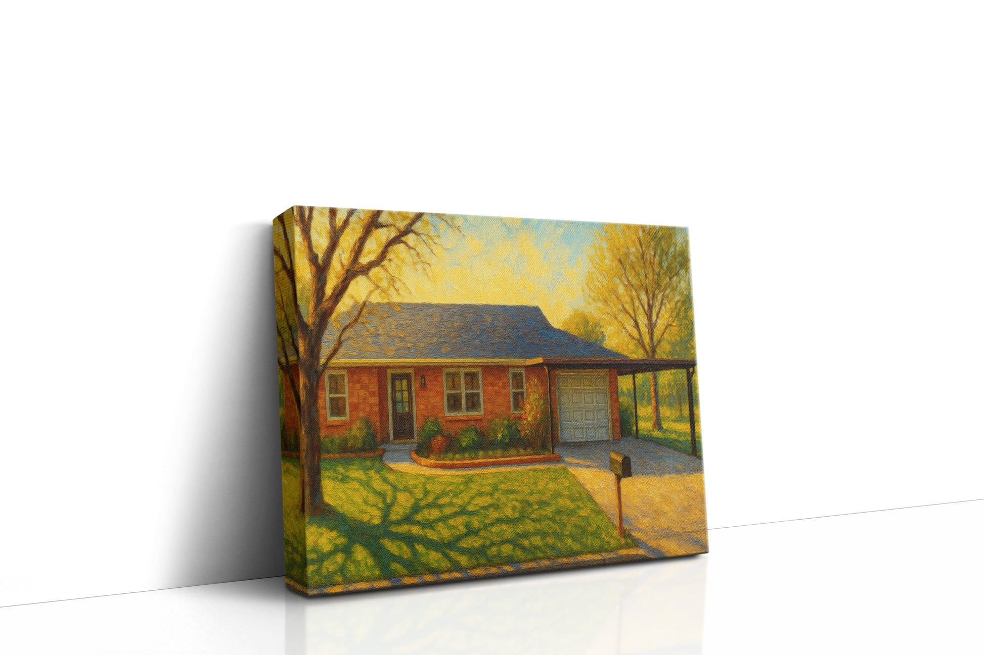 Mockup of 4101 River Oaks Dr, Brownwood, TX 76801 oil painting on canvas