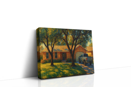 Mockup of 4107 9th St, Brownwood, TX 76801 oil painting on canvas