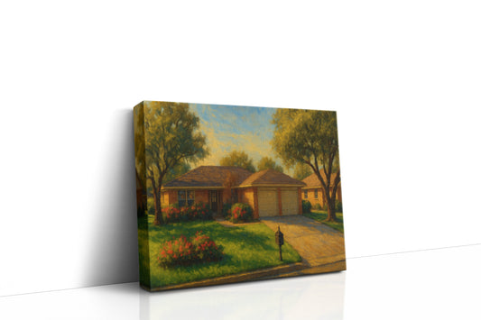 Mockup of 4203 9th St, Brownwood, TX 76801 oil painting on canvas
