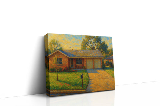 Mockup of 4205 9th St, Brownwood, TX 76801 oil painting on canvas