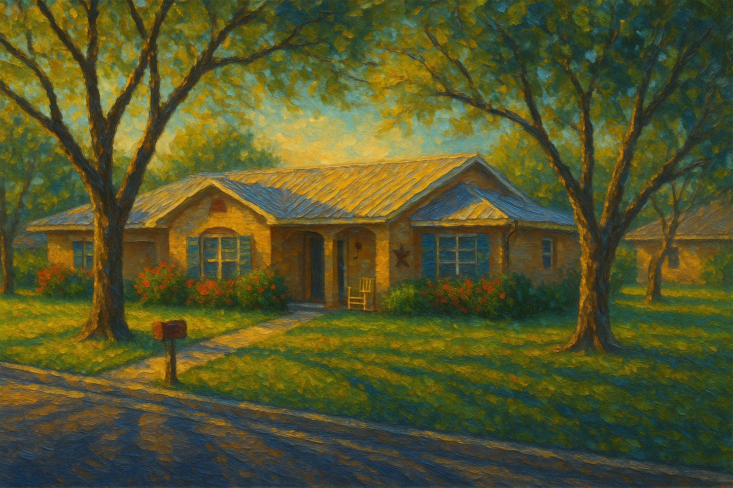 Oil painting of 4207 9th St, Brownwood, TX 76801