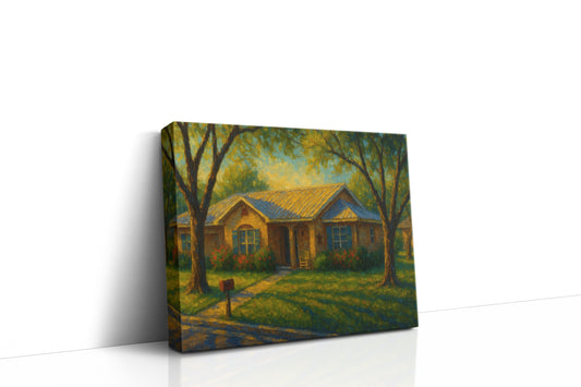 Mockup of 4207 9th St, Brownwood, TX 76801 oil painting on canvas