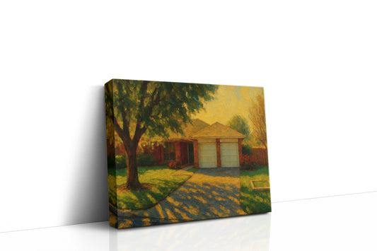 Mockup of 4301 9th St, Brownwood, TX 76801 oil painting on canvas