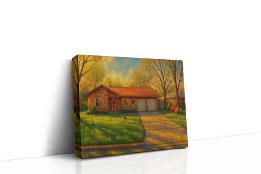 Mockup of 4303 9th St, Brownwood, TX 76801 oil painting on canvas