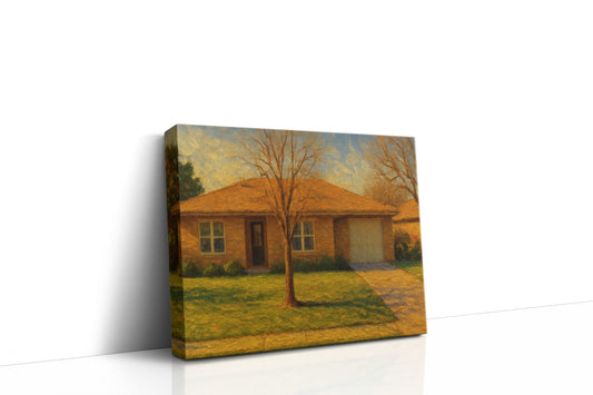 Mockup of 4307 9th St, Brownwood, TX 76801 oil painting on canvas