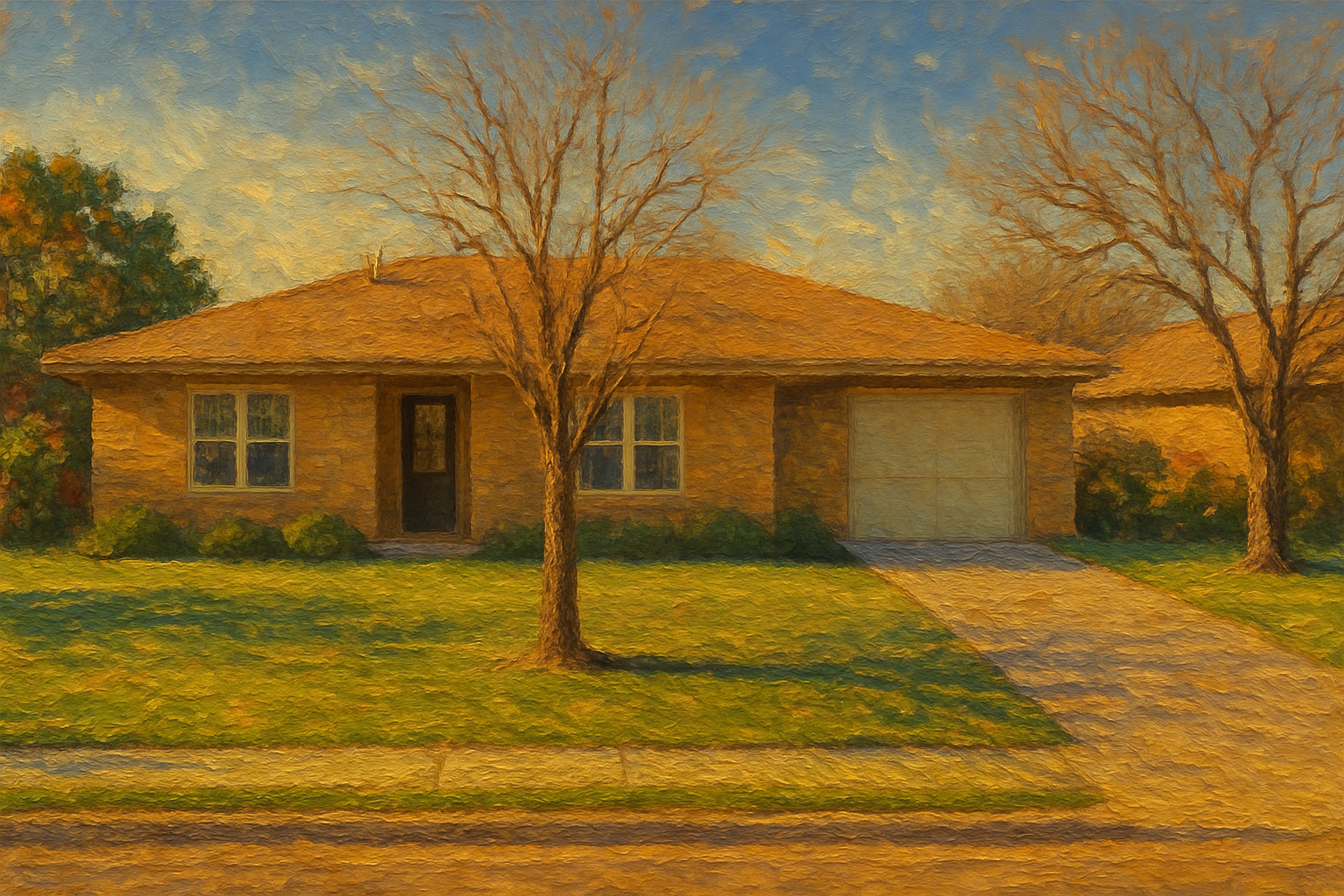Oil painting of 4307 9th St, Brownwood, TX 76801