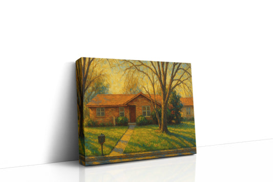 Mockup of 4309 9th St, Brownwood, TX 76801 oil painting on canvas