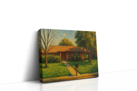 Mockup of 4402 River Oaks Dr, Brownwood, TX 76801 oil painting on canvas