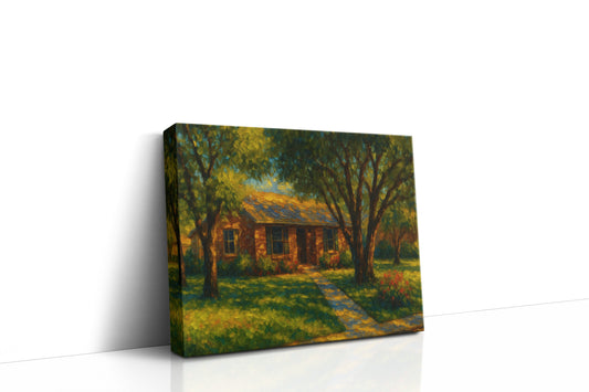 Mockup of 4402 Rosewood Dr, Brownwood, TX 76801 oil painting on canvas