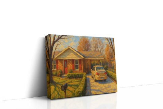 Mockup of 4403 Delwood Dr, Brownwood, TX 76801 oil painting on canvas