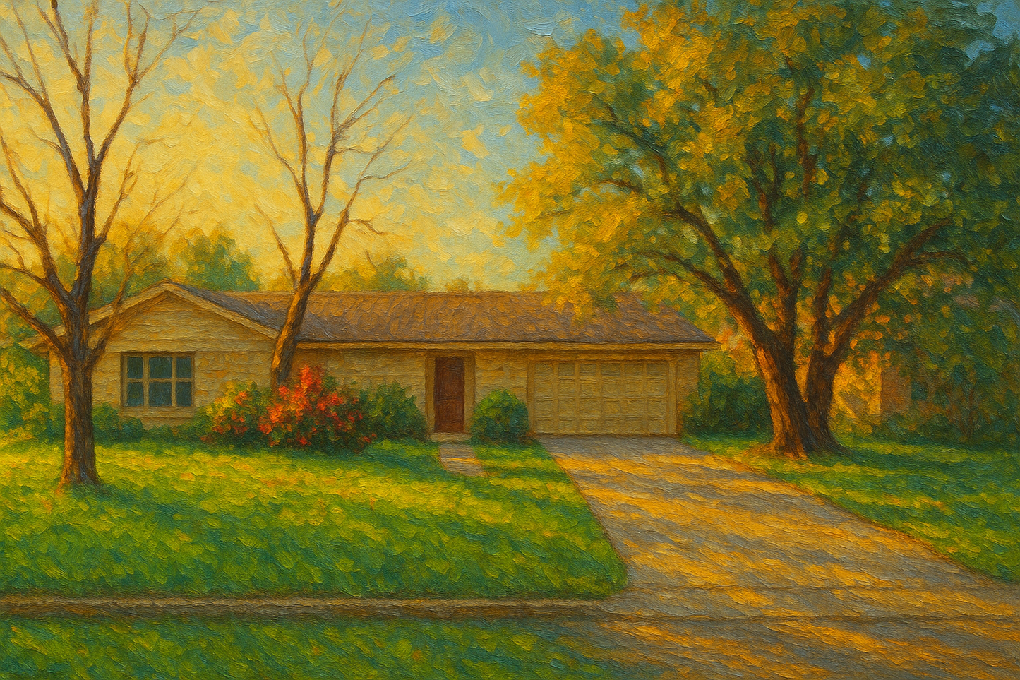 Oil painting of 4403 Rosewood Dr, Brownwood, TX 76801