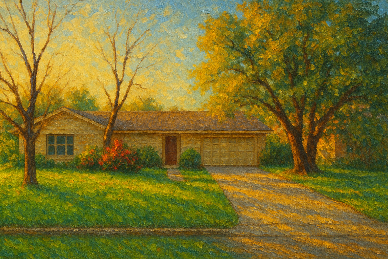Oil painting of 4403 Rosewood Dr, Brownwood, TX 76801
