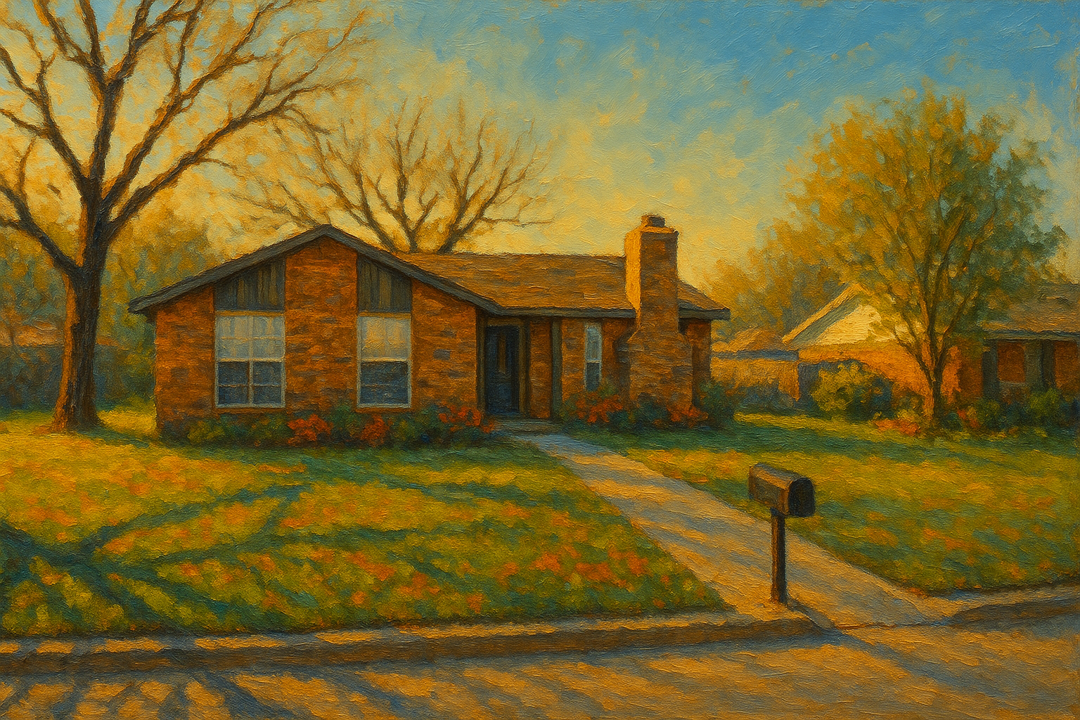 Oil painting of 4405 Delwood Dr, Brownwood, TX 76801