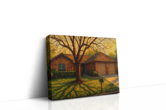 Mockup of 4405 Rosewood Dr, Brownwood, TX 76801 oil painting on canvas