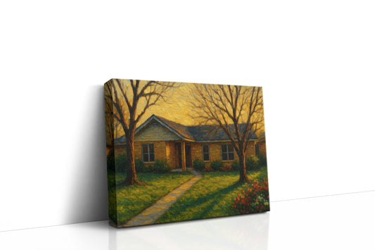 Mockup of 4406 Rosewood Dr, Brownwood, TX 76801 oil painting on canvas