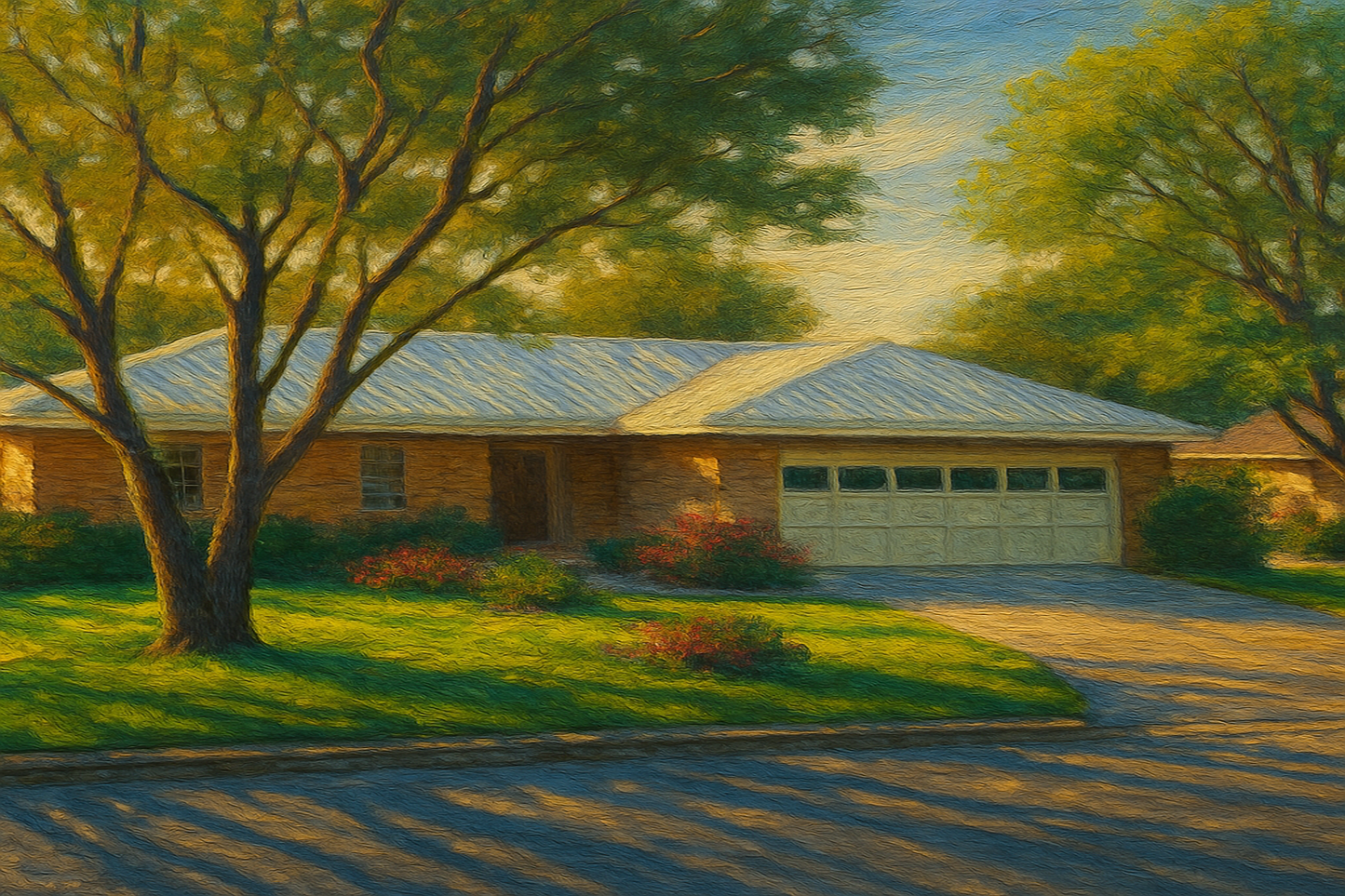 Oil painting of 4407 Rosewood Dr, Brownwood, TX 76801