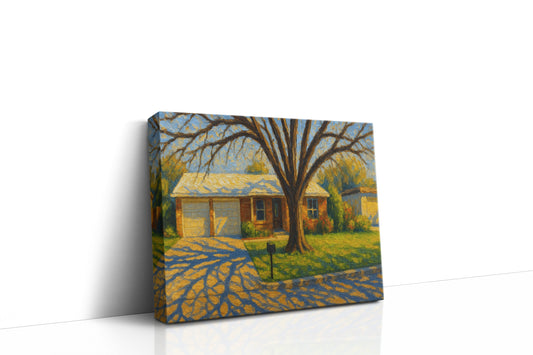Mockup of 4408 Delwood Dr, Brownwood, TX 76801 oil painting on canvas