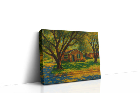 Mockup of 4408 River Oaks Dr, Brownwood, TX 76801 oil painting on canvas
