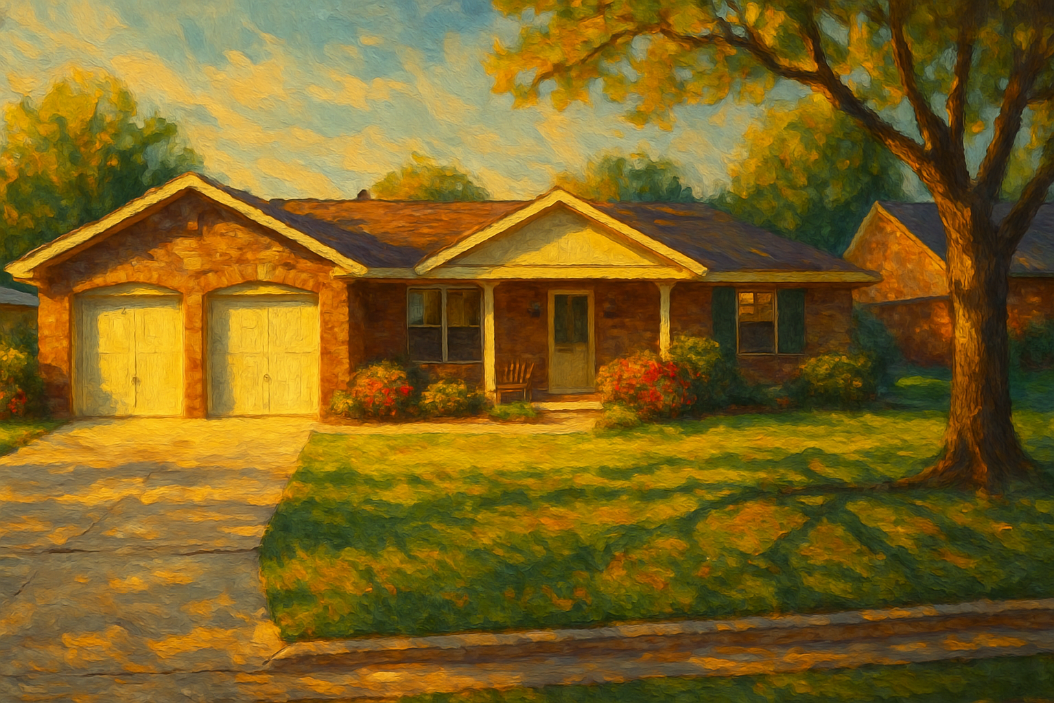 Oil painting of 4408 Rosewood Dr, Brownwood, TX 76801