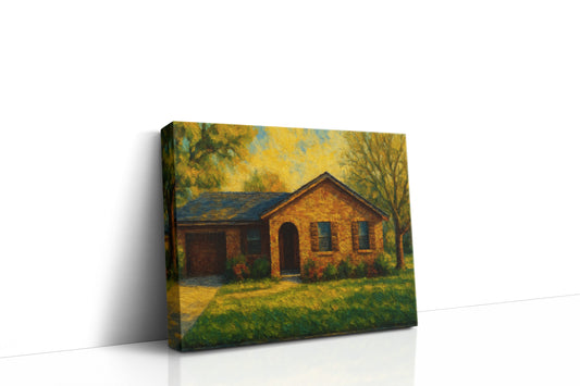 Mockup of 4410 River Oaks Dr, Brownwood, TX 76801 oil painting on canvas