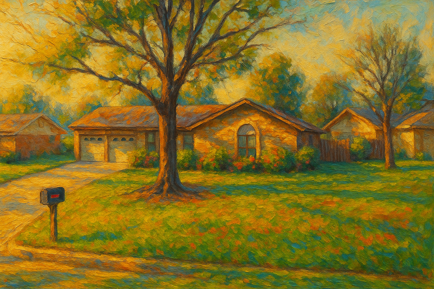 Oil painting of 4410 Rosewood Dr, Brownwood, TX 76801