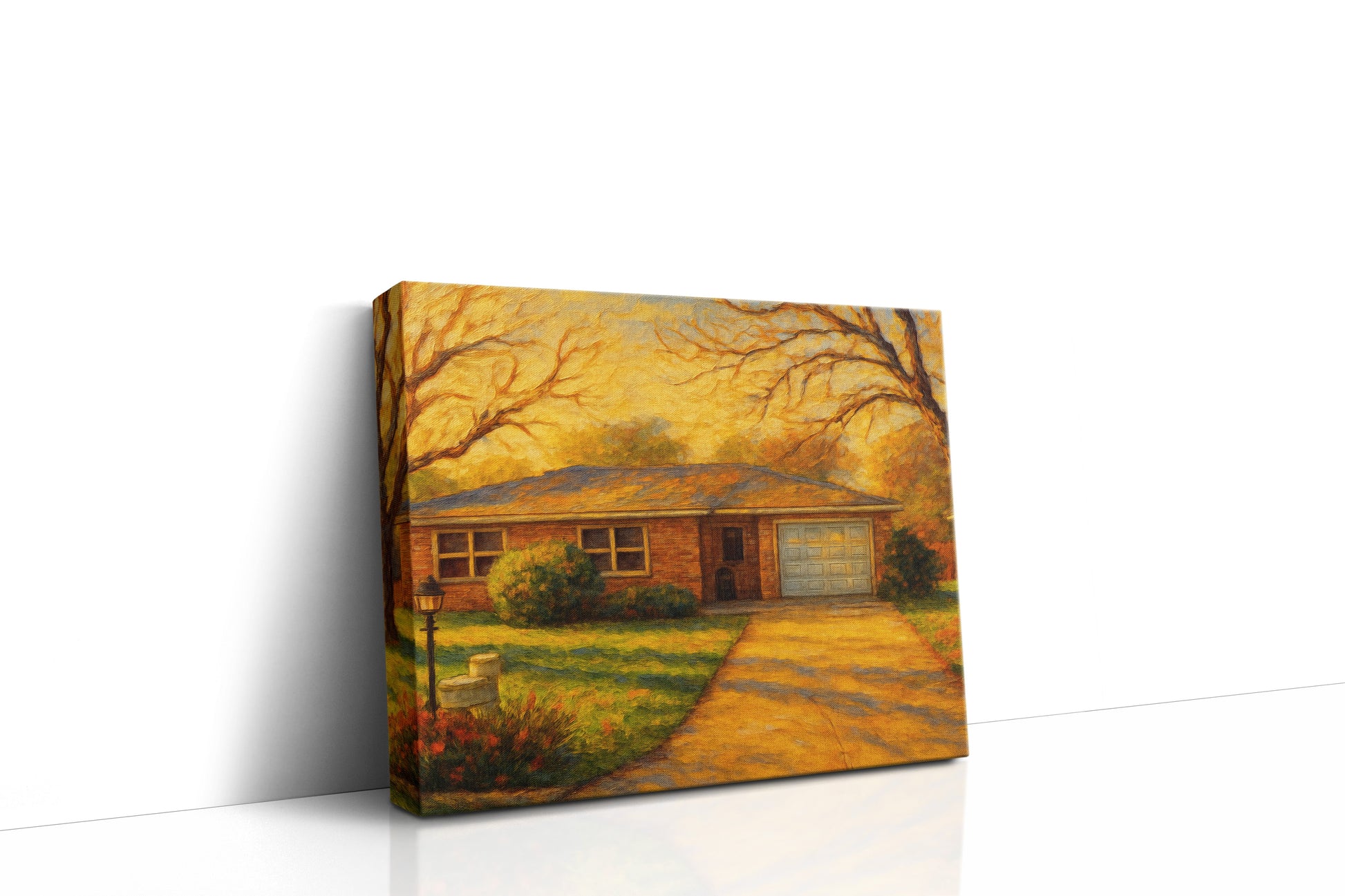 Mockup of 4411 Delwood Dr, Brownwood, TX 76801 oil painting on canvas