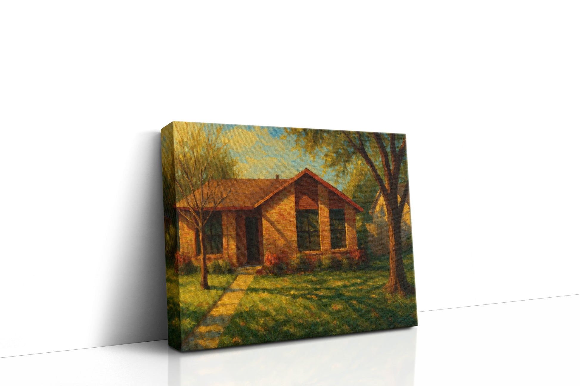 Mockup of 4412 Delwood Dr, Brownwood, TX 76801 oil painting on canvas