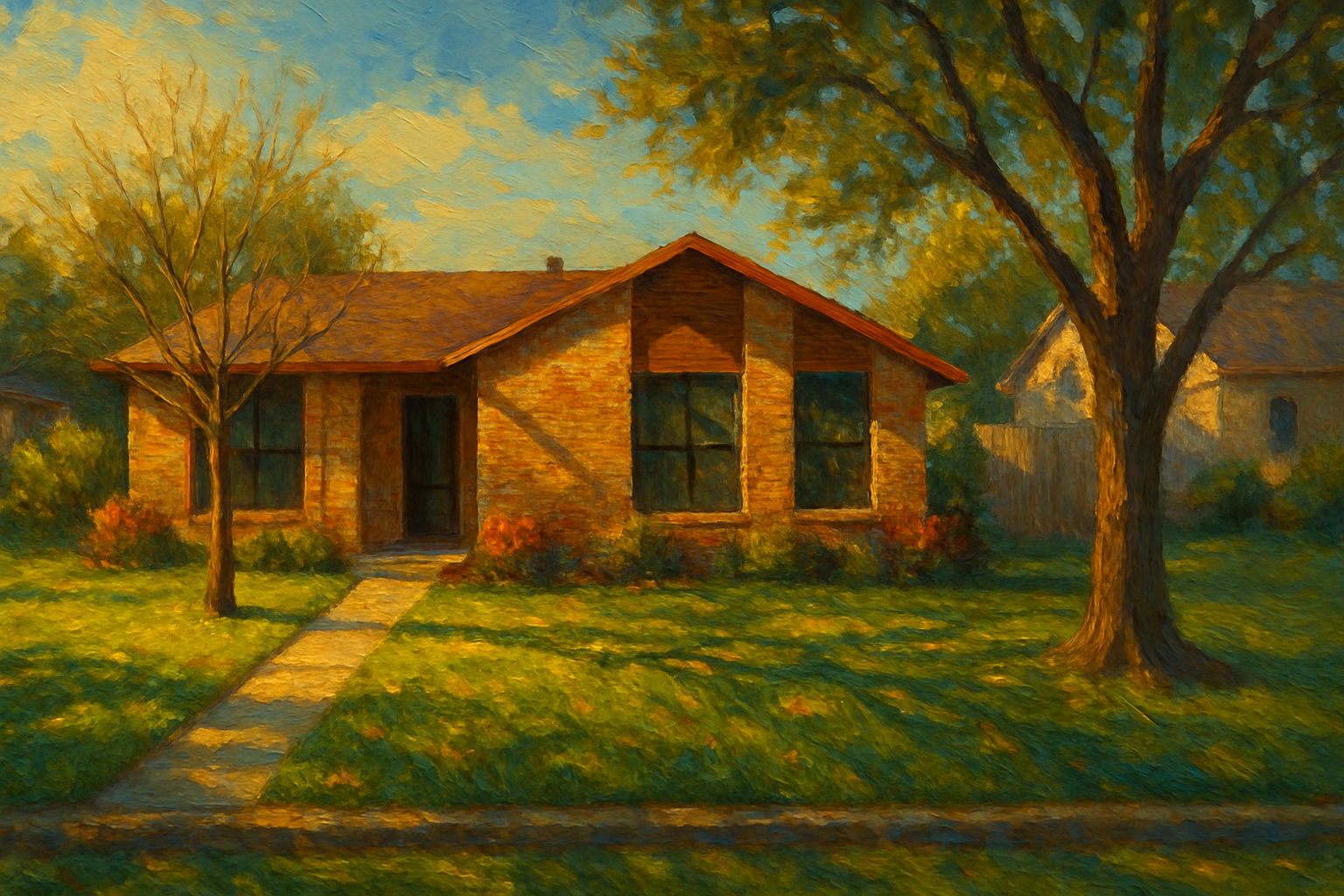 Oil painting of 4412 Delwood Dr, Brownwood, TX 76801